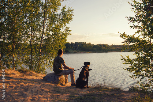 Friends at sunset