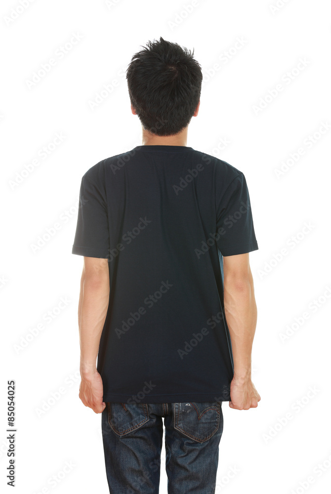 man with blank t-shirt man with blank t-shirt