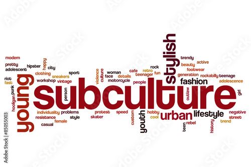 фотографія Subculture word cloud concept