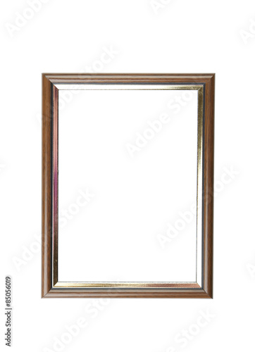 Wooden frame isolated on white
