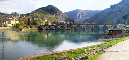 Visegrad bridge panorama