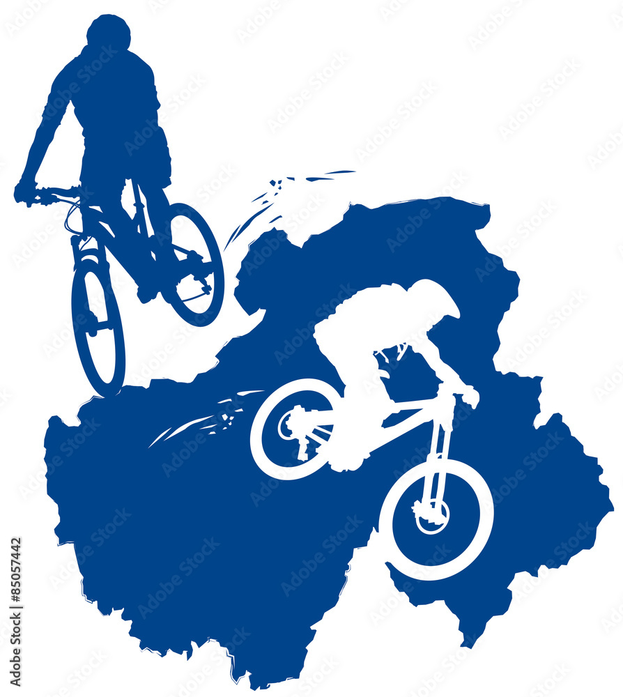 Naklejka premium Vélo en Haute-Savoie 