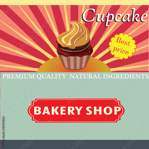 cupcake template vector
