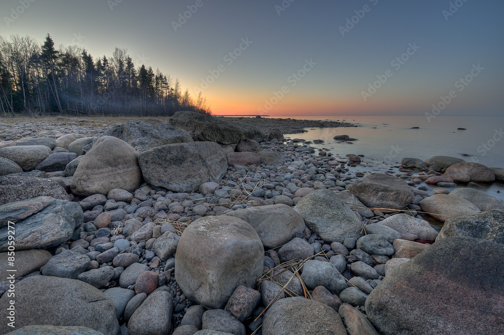 Sunset on Ladoga lake Sunset on Ladoga lake