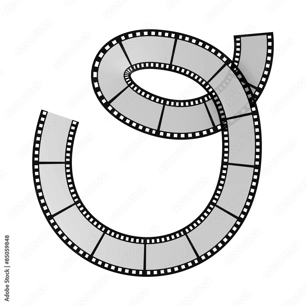 Fototapeta premium Film strip alphabet letter