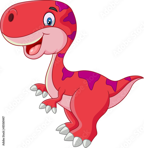 Cartoon happy dinosaur