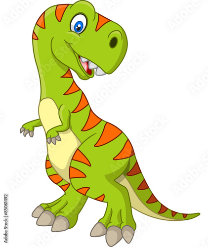 Cartoon happy dinosaur
