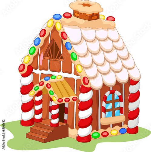 Cartoon gingerbread house 