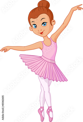 Illustration girl ballet dancer 
