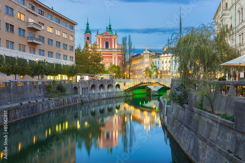 Romantic medieval Ljubljana, Slovenia, Europe. © kasto