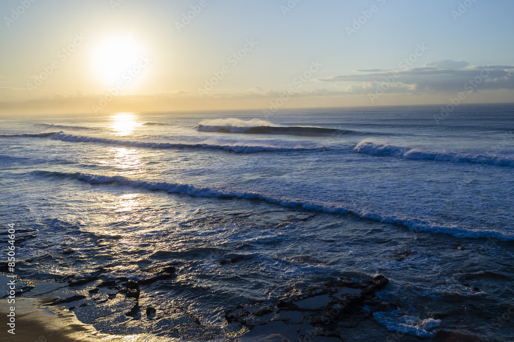 Ocean Waves Coastline sunrise landscape