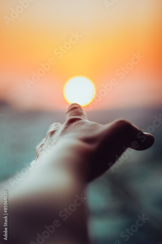 sun in the hand