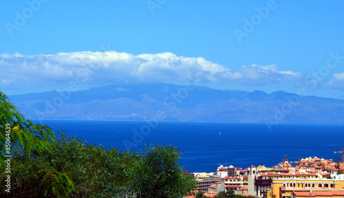 View of La Gomera island, Tenerife.