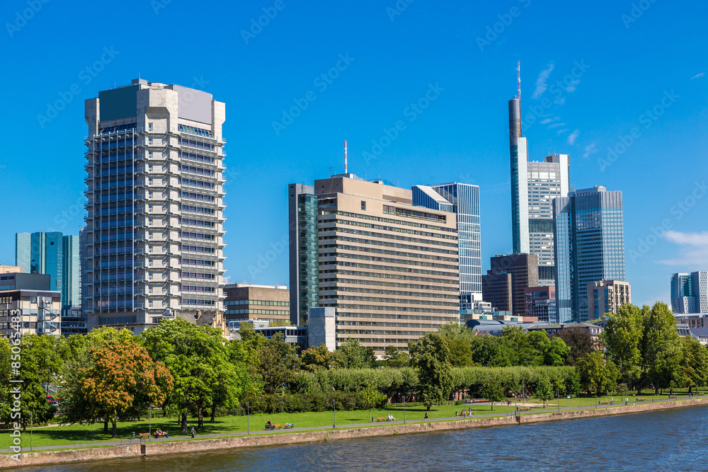 Financial district in Frankfurt