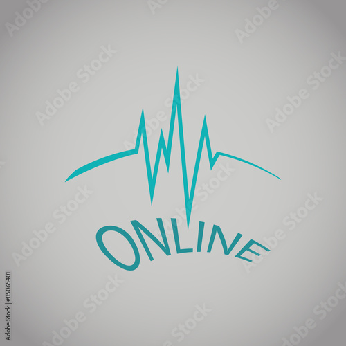 clear logo life online. vector