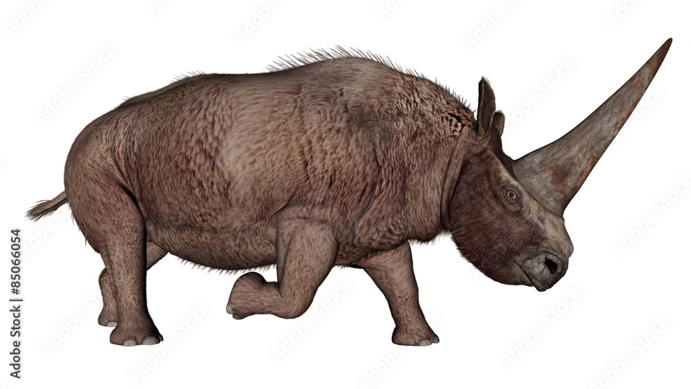 Fototapeta premium Elasmotherium dinosaur rhinoceros - 3D render
