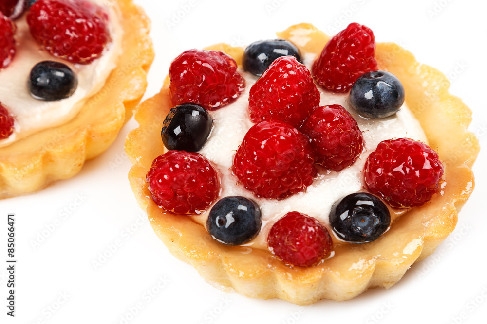 Sweet cakes with berries Sweet cakes with berries