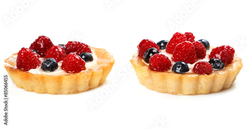 Sweet cakes with berries