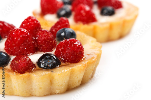 Sweet cakes with berries