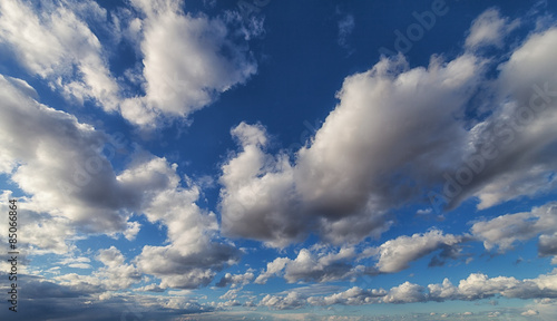 dramatic sky with large clouds for background