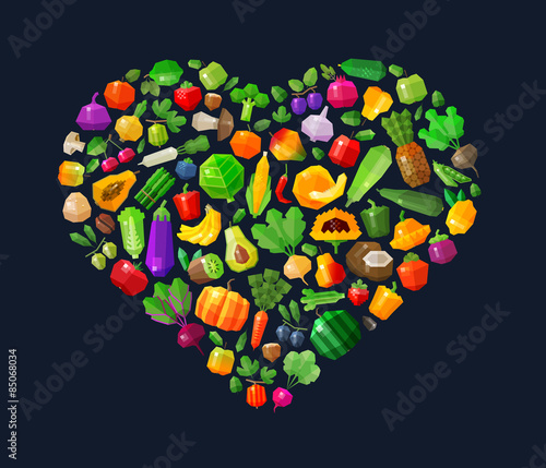 fresh food vector logo design template. gardening, horticulture