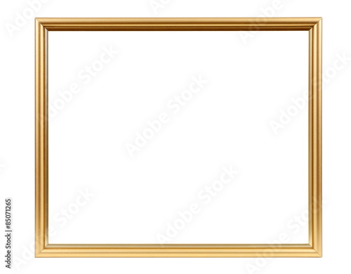 Golden decorative empty picture frame