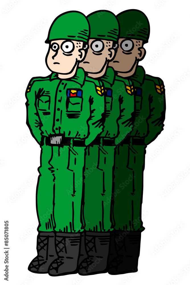 Cartoon Soldiers Stock Illustration Adobe Stock