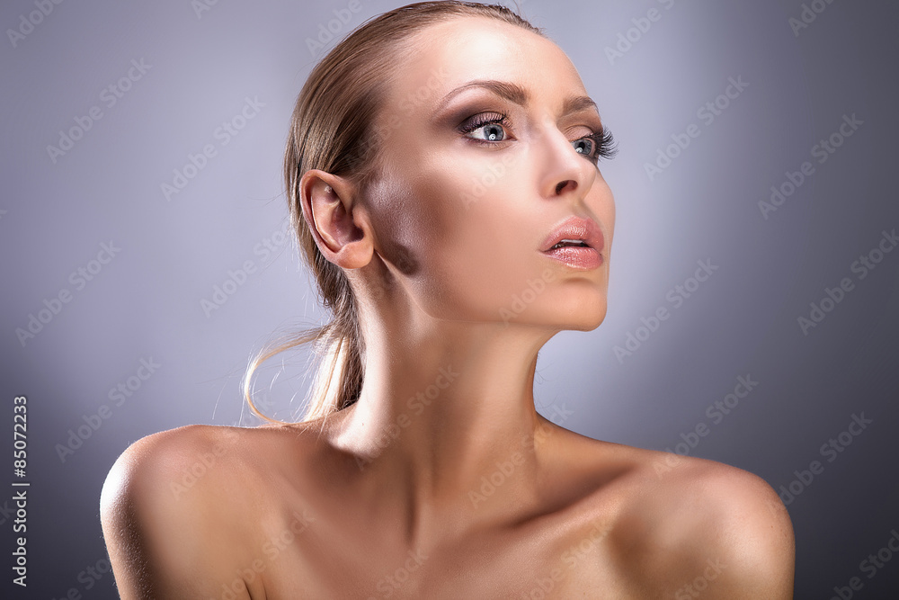Naklejka premium Closeup beauty portrait.