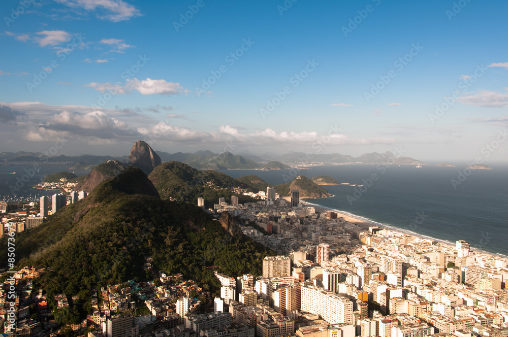 Copacabana and South Zone with Sugarloaf Mountain in Rio