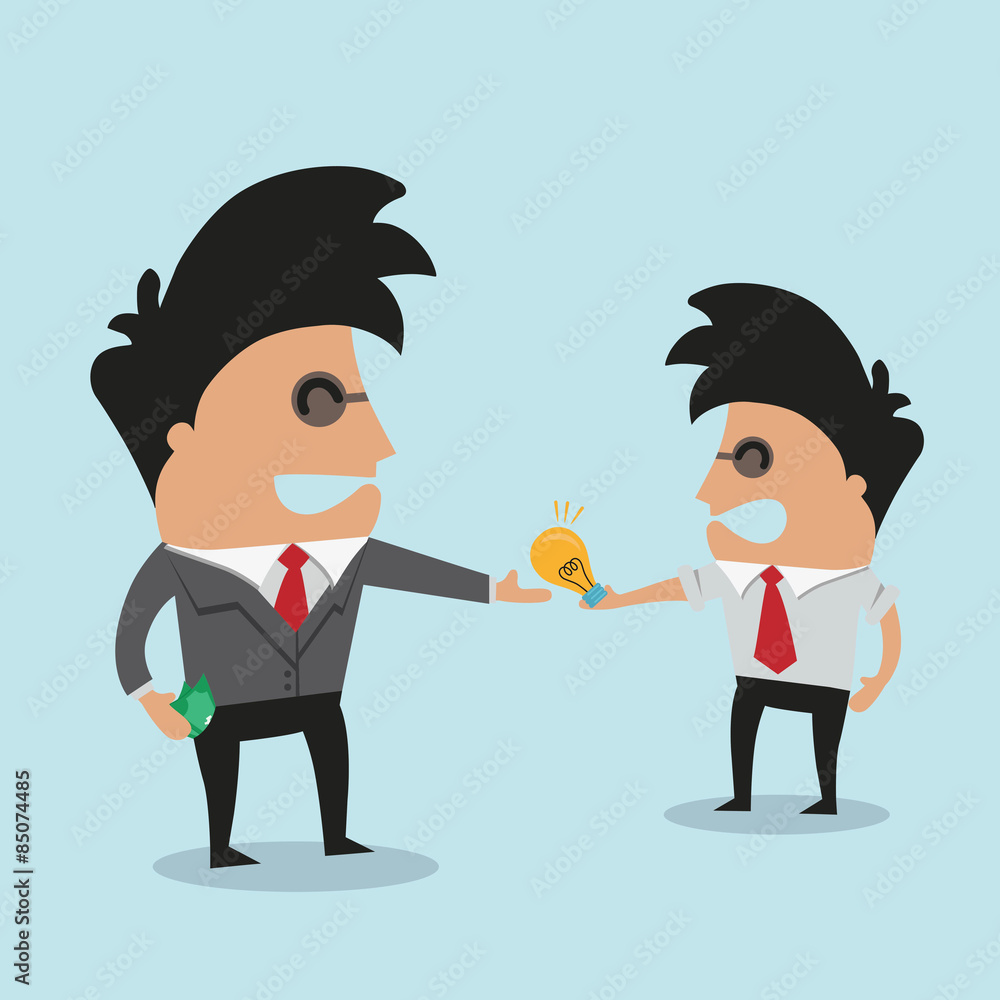 Businessmen buying ideas Businessmen buying ideas