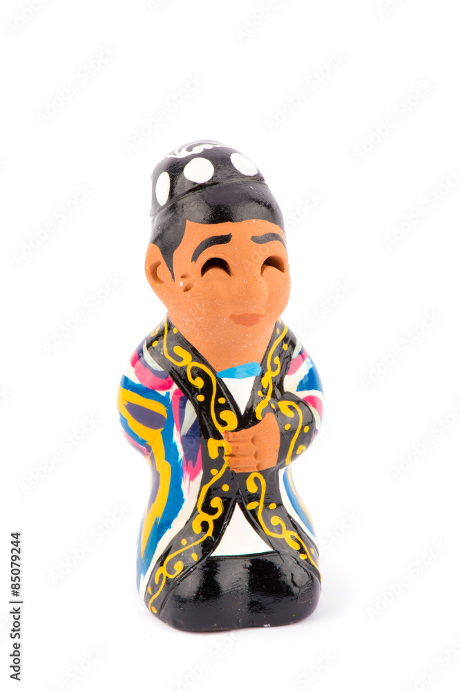 National uzbek figurine (souvenir), isolated. National uzbek figurine (souvenir), isolated.