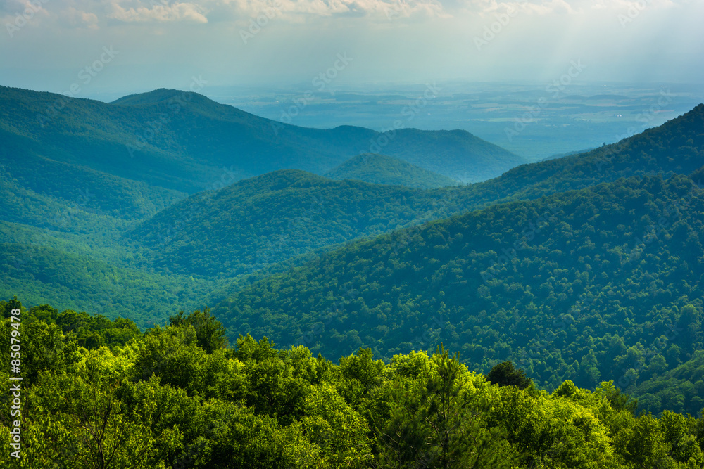 View of the Blue Ridge Mountains from Blackrock Summit in Shenan View of the Blue Ridge Mountains from Blackrock Summit in Shenan