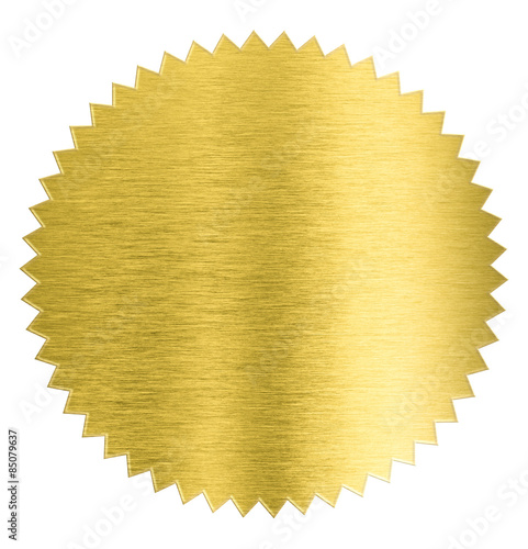 gold metal foil sticker sea...