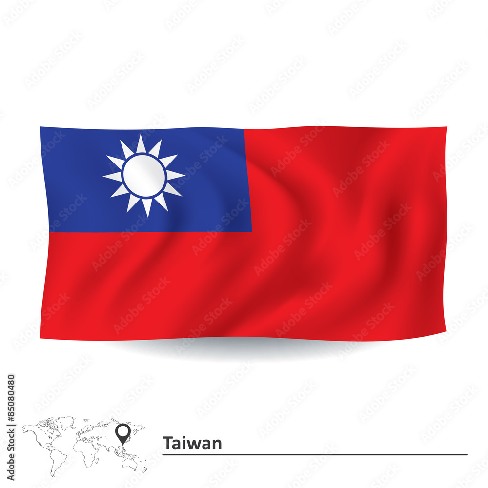 Fototapeta premium Flag of Taiwan
