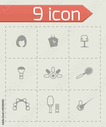 Vector Barber icon set