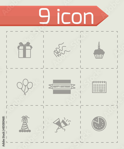 Vector Birthaday icon set
