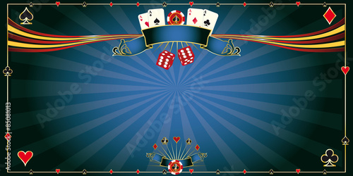 Greeting card blue Casino