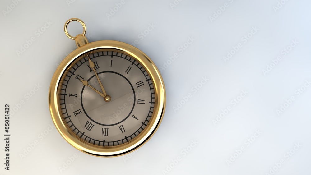 Clock gold old antique pocket watch time dial Clock gold old antique pocket watch time dial