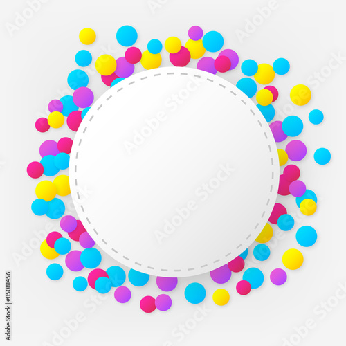 Wallpaper Mural Round stitched colorful celebration background with confetti Torontodigital.ca