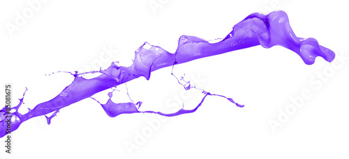 Purple splash isolated on white background