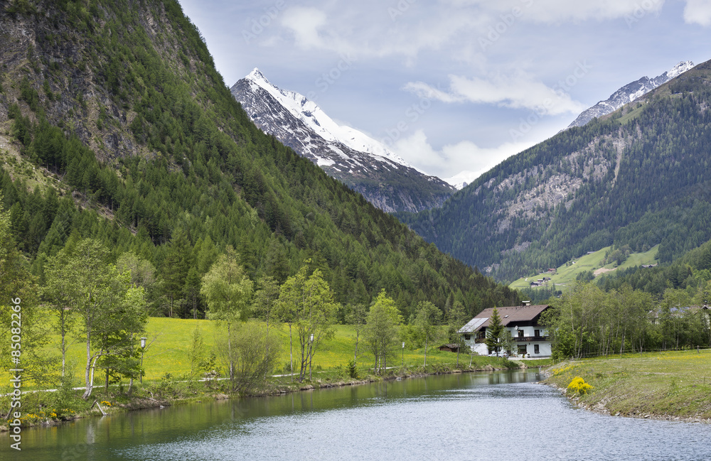 Fototapeta premium villa on the banks of the river