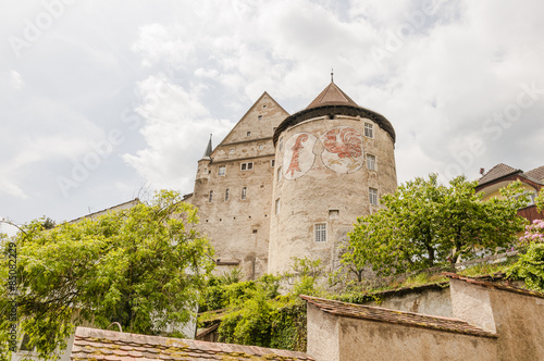 Porrentruy, Pruntrut, Stadtmauer, Altstadt, Schloss, Festung, Jura, Frühling, Schweiz photo