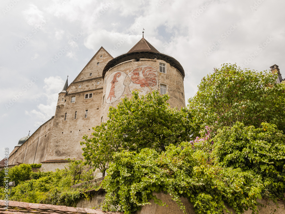 Porrentruy, Pruntrut, Hahnenturm, Stadt, Schloss, Altstadt, Jura, Schweiz