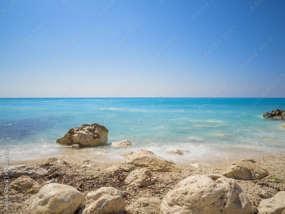 The famous Kathisma beach in Lefkada