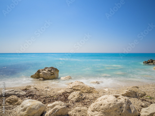 The famous Kathisma beach in Lefkada © Netfalls