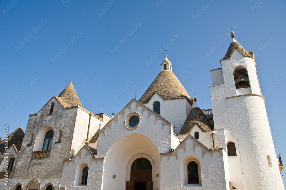 Fototapeta premium St. Antonio Trullo Church. Alberobello. Puglia. Italy.