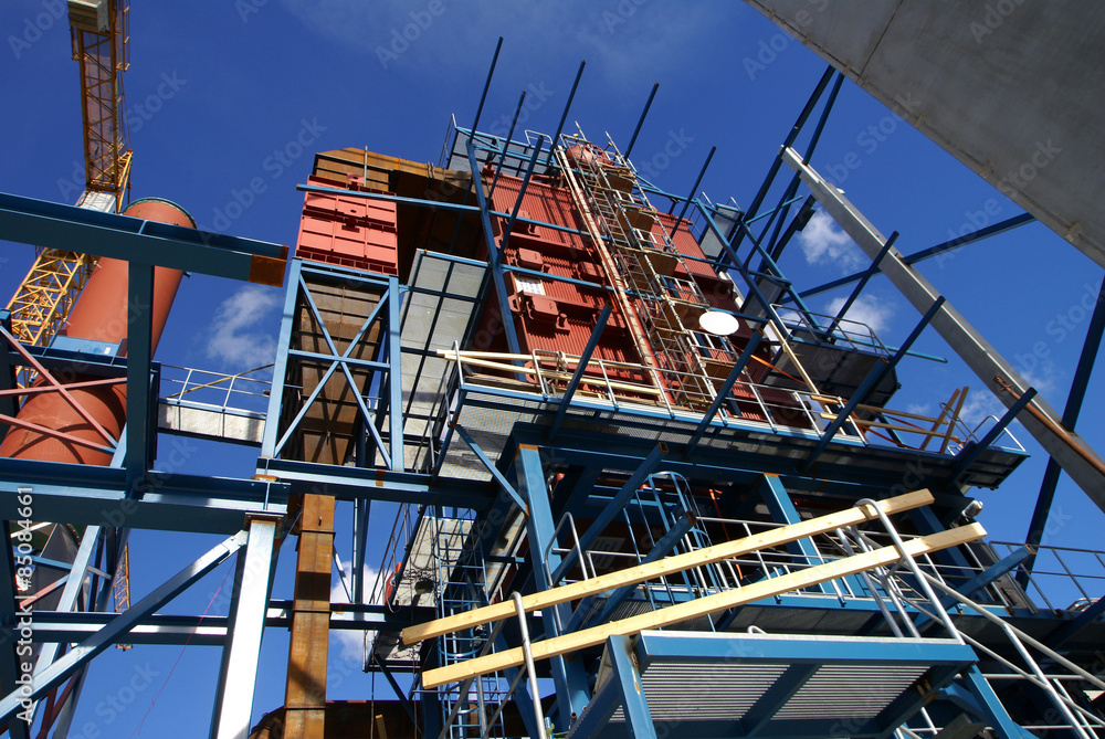 cranes and beams on construction of industrial factory cranes and beams on construction of industrial factory