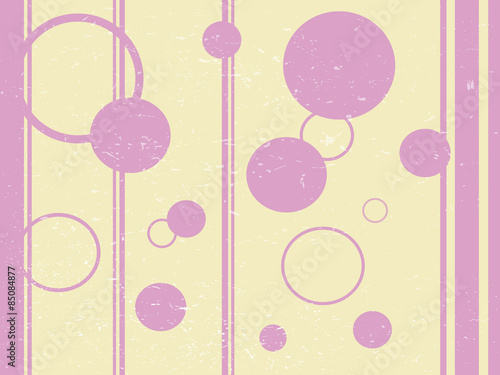 Retro old school abstract background with purple circles