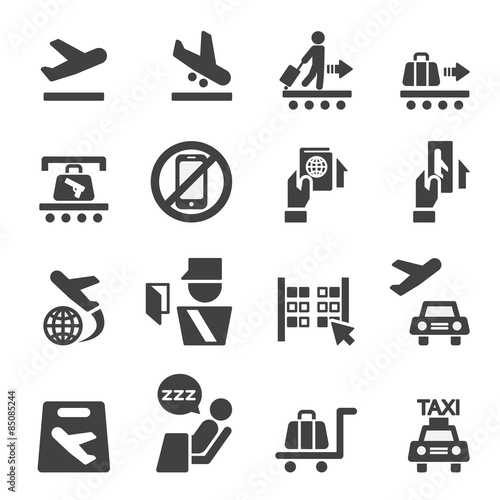 airport icon set