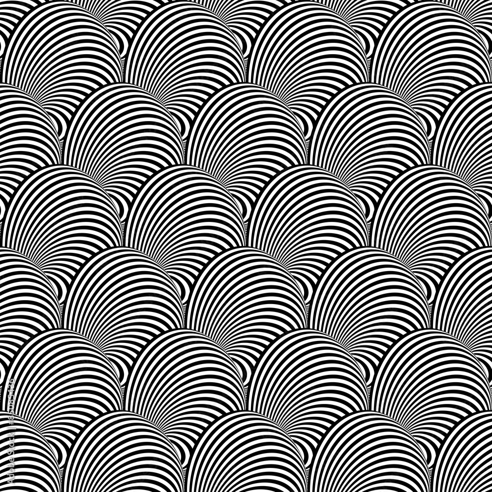 Design seamless monochrome illusion background